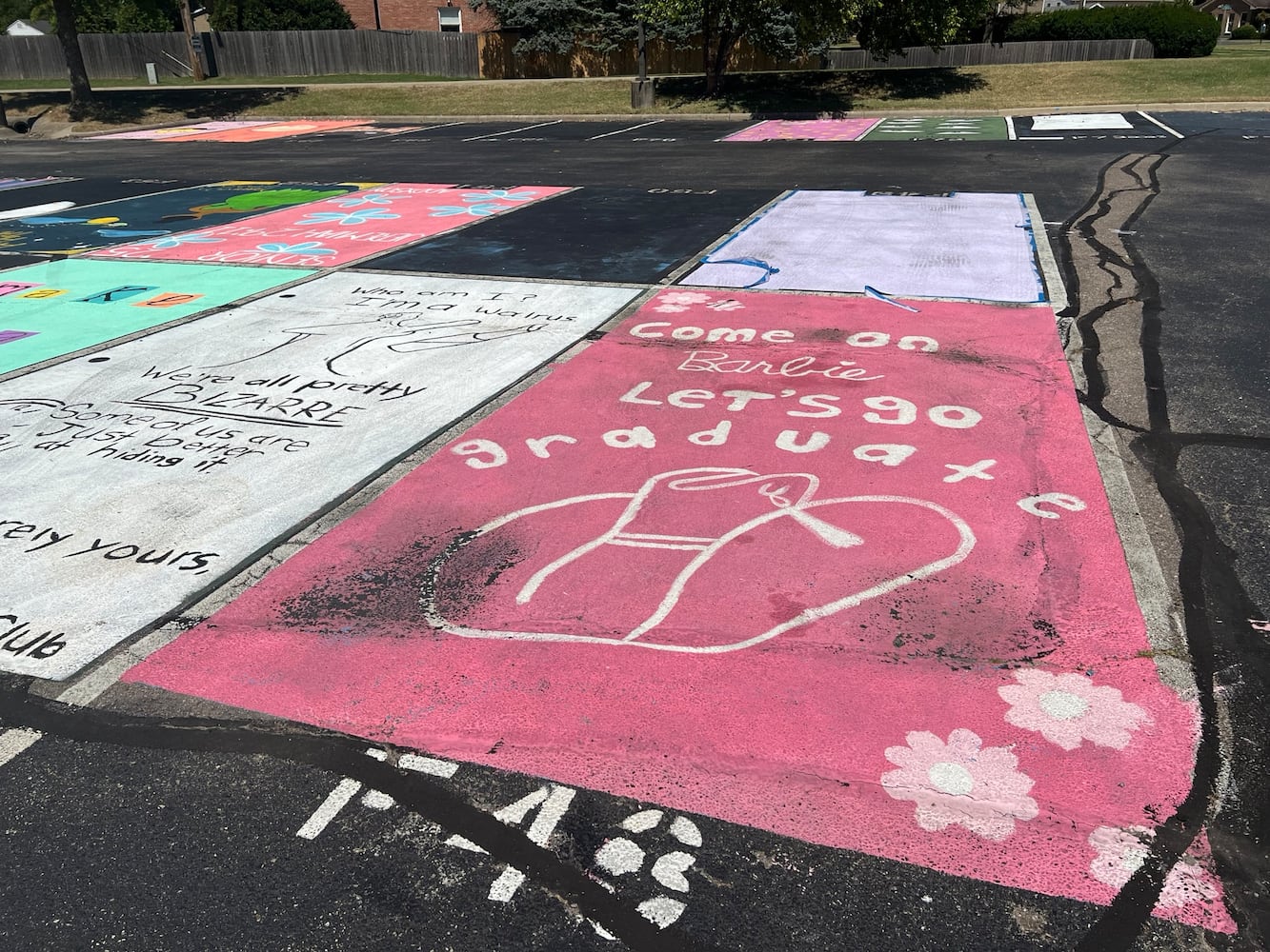 Hamilton high school senior parking lot spaces