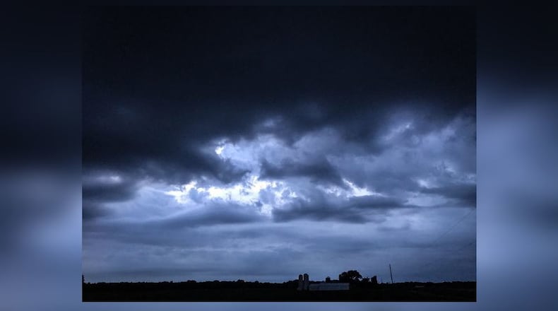 A storm is rolling into western Montgomery County on Aug. 10, 2020. JIM NOELKER / STAFF