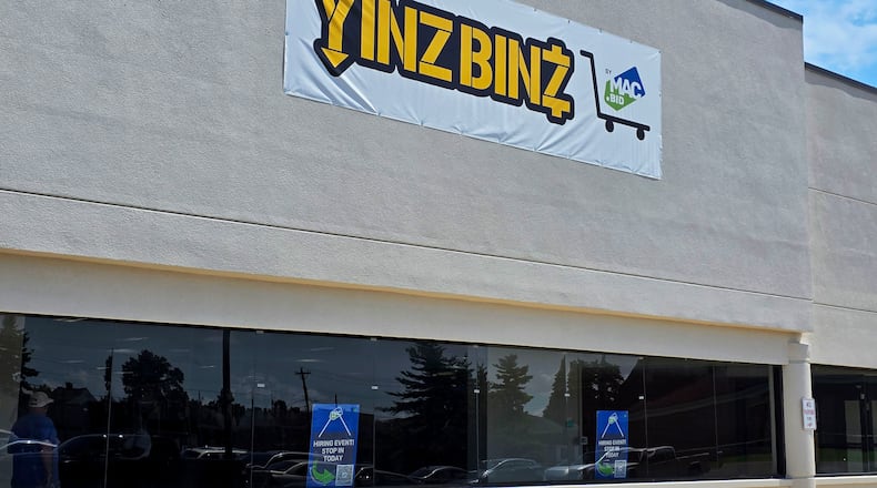 The liquidation company MAC.BID, which also has a chain of retail bins stories called Yinz Binz, is opening a location in Hamilton, Ohio in August 2025. It's in the former Bargain Hunt location at 1204 Main St. on the city's west side. NICK GRAHAM/STAFF