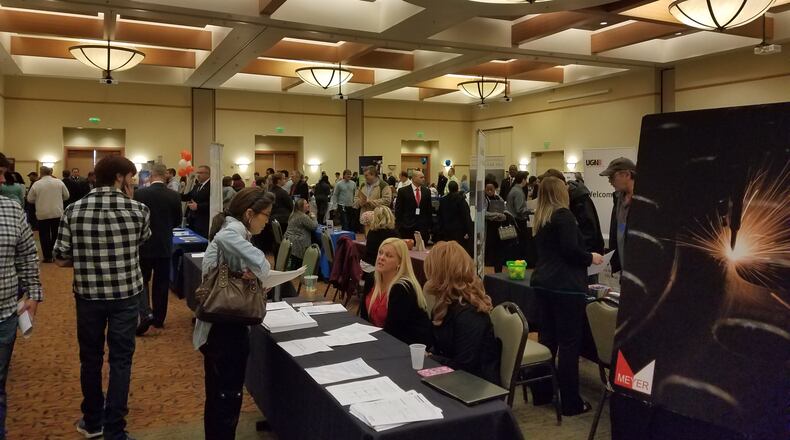 A career fair Friday, Nov. 17, at Great Wolf Lodge Conference Center, 2501 Great Wolf Drive, Mason, featured 95 companies or organizations and thousands of jobs. CONTRIBUTED