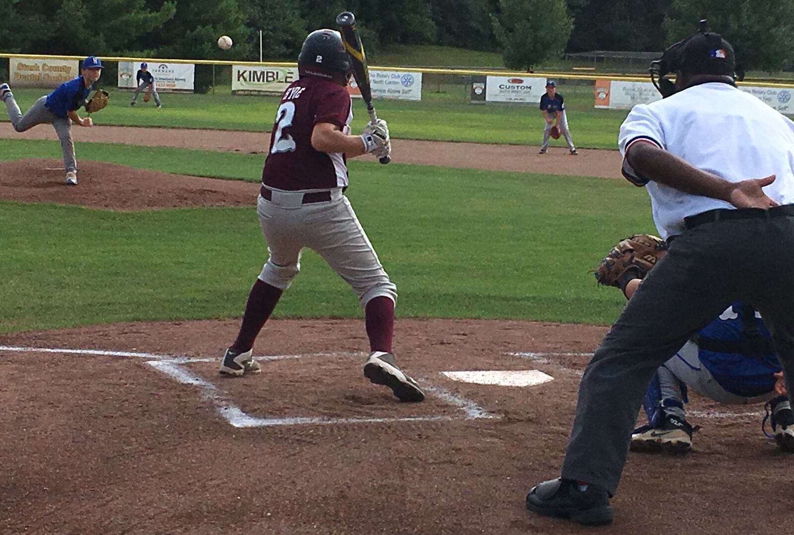 Hamilton West Side’s Jonathan Alcorn fires a pitch toward Boardman’s Gavin Hyde during Friday night’s losers’ bracket final in the Ohio Little League Tournament at the Hoover Community Recreation Complex in North Canton. Boardman won 5-4. RICK CASSANO/STAFF