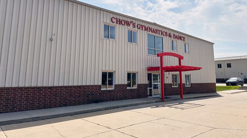 FILE - The Chow's Gymnastics & Dance Institute is seen Aug. 4, 2025, in West Des Moines, Iowa. (AP Photo/Scott McFetridge, File)