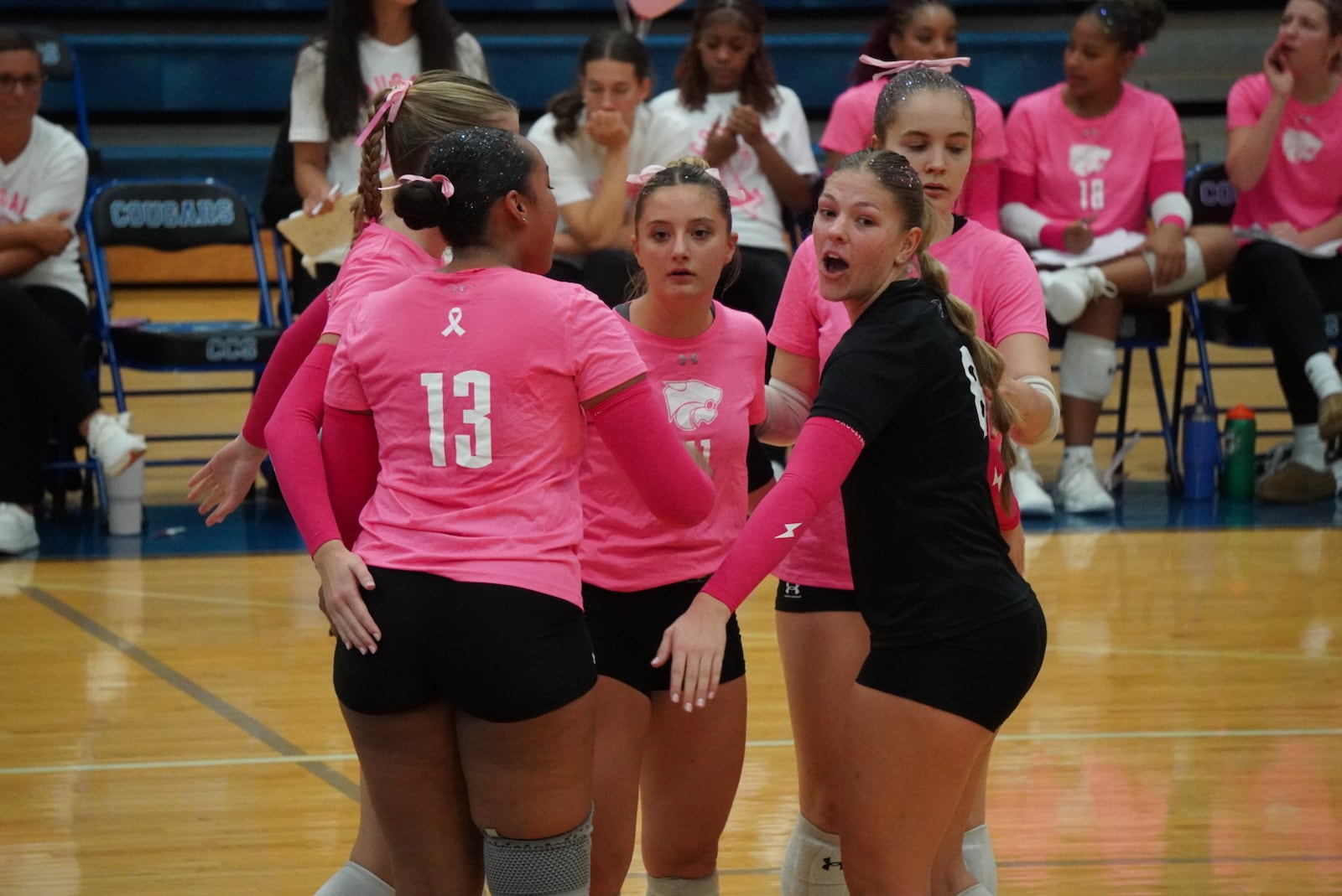 The Cincinnati Christian girls volleyball team fell to Hamilton in five sets on Tuesday night at CCS. CHRIS VOGT / CONTRIBUTED