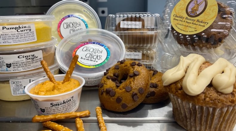 Chubby Bunny Bakery and Chickpea Chicks teamed up in 2019 to open at a storefront at 216 Main St. in Hamilton.
