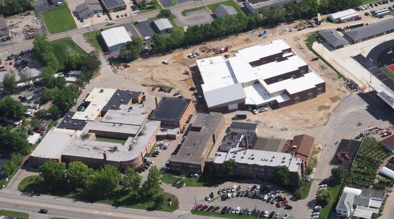 The new Central Elementary is being built directly behind the old Central School on Route 4. CONTRIBUTED