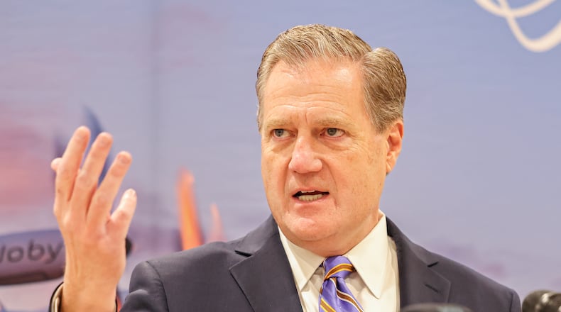U.S. Rep. Mike Turner, R-Dayton, speaks during a reception on Monday, Nov. 10 at an event at the Dayton International Airport. BRYANT BILLING/STAFF