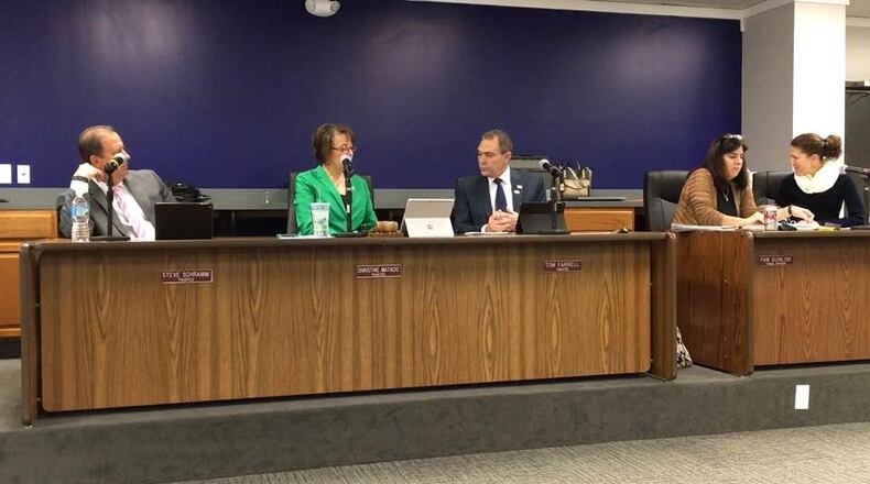 Liberty Twp. trustees Steve Schramm, Christine Matacic and Tom Farrell.