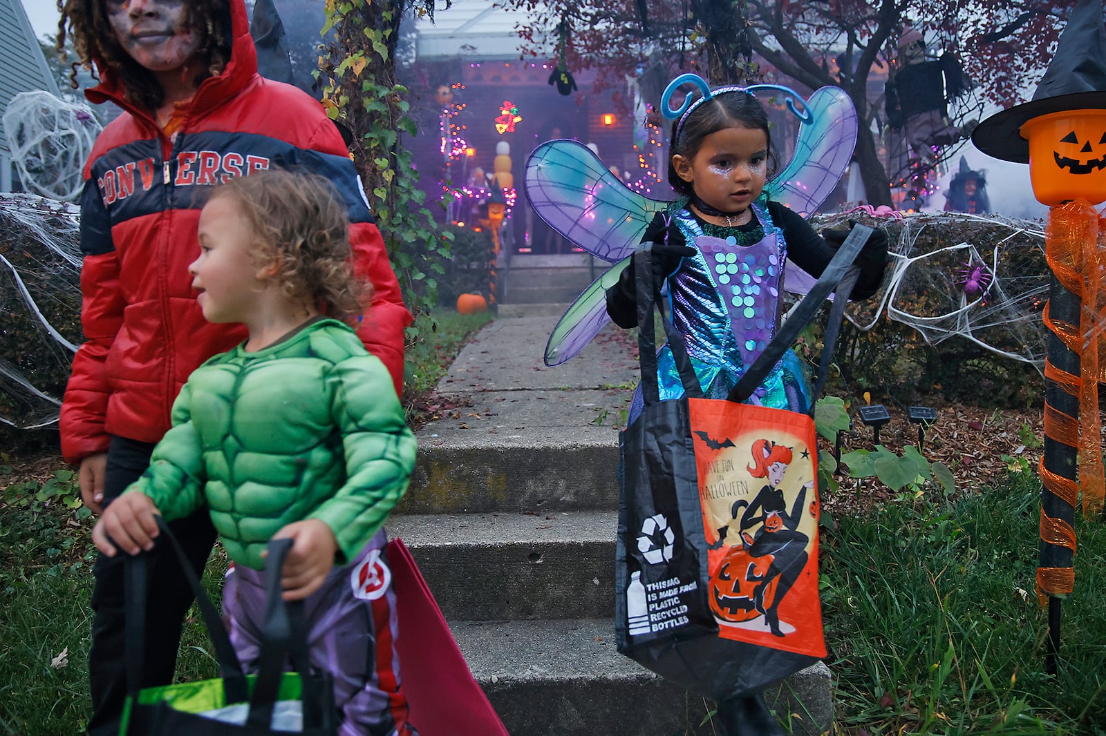 The sidewalks in Springfield were filled with ghouls and goblins with the occasional super hero and princess thrown in for good measure Saturday night, Oct. 28, 2023 during this year's Trick or Treat in Clark County. Kids of all ages went door to door, filling their bags with sweet treats along the way. Meanwhile, residence seemed to have as much fun as the trick or treaters by decorating their houses and dressing up in costumes to hand out candy. STAFF