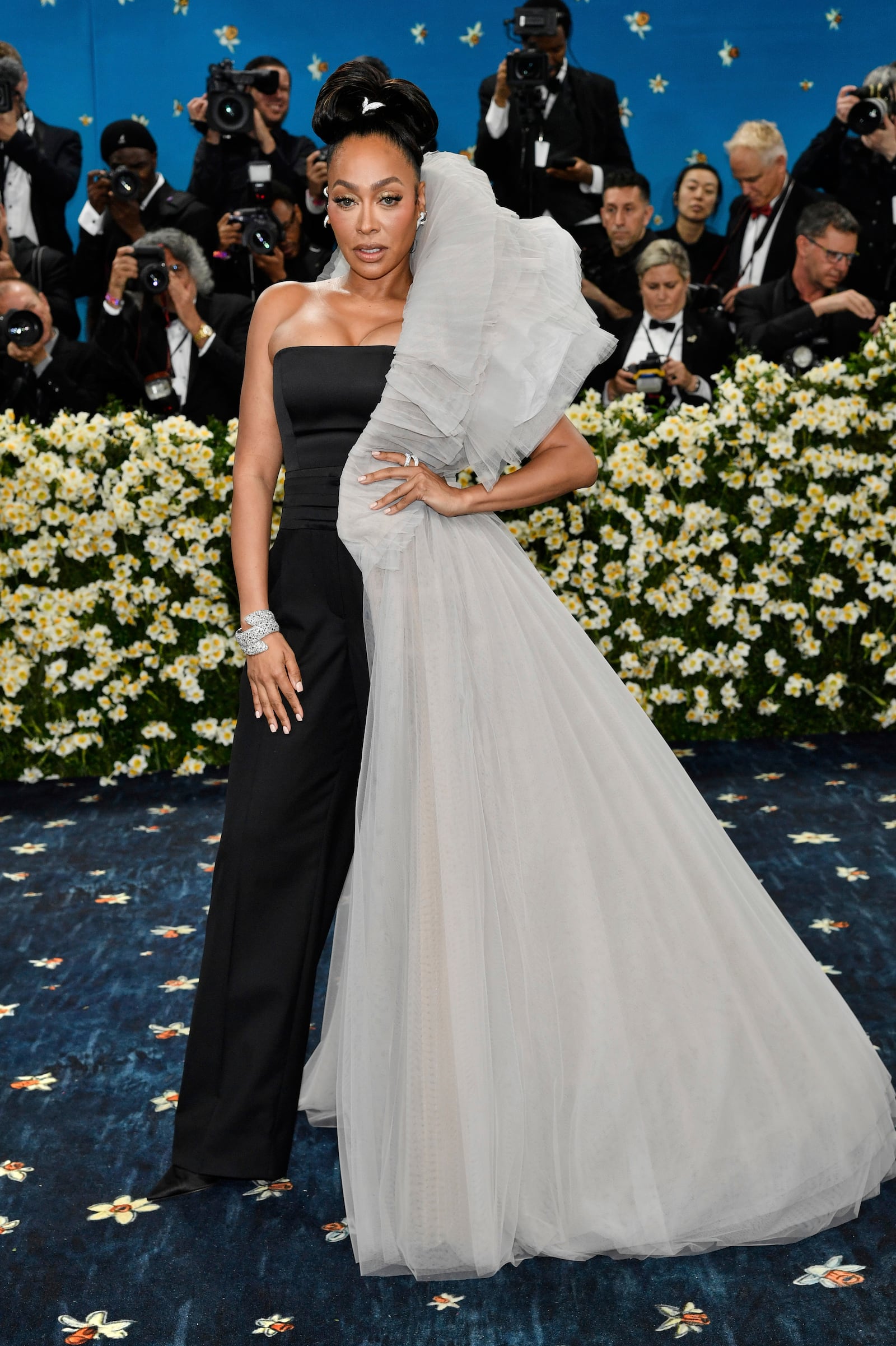 La La Anthony attends The Metropolitan Museum of Art's Costume Institute benefit gala celebrating the opening of the "Superfine: Tailoring Black Style" exhibition on Monday, May 5, 2025, in New York. (Photo by Evan Agostini/Invision/AP)