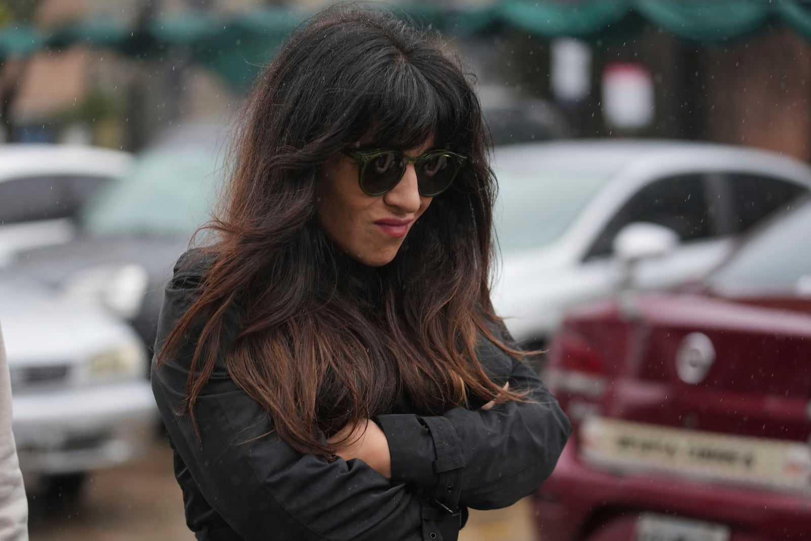 Yanina Maradona, daughter of the late soccer star Diego Maradona, arrives at court for a hearing in the trial of health professionals accused of negligence in his death, in San Isidro on the outskirts of Buenos Aires, Argentina, Tuesday, May 27, 2025. (AP Photo/Gustavo Garello)