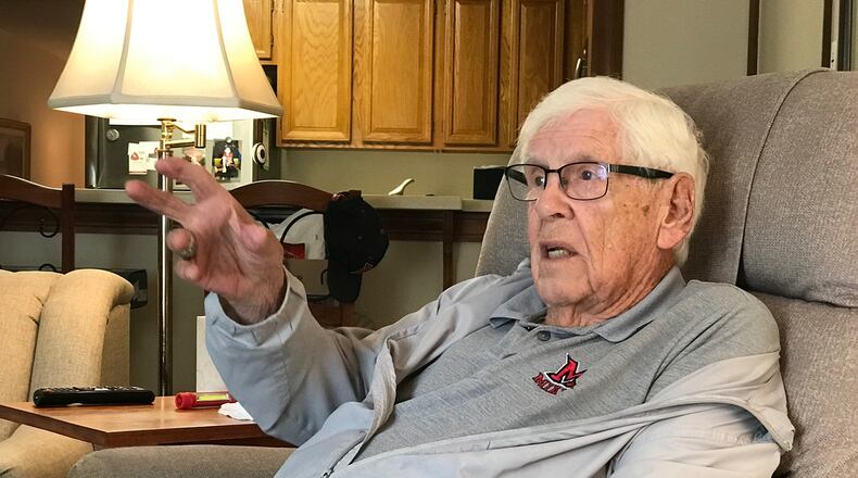 Dale Bufler tells his story at his home in the Westover Retirement Community in Hamilton. Tom Archdeacon/CONTRIBUTED