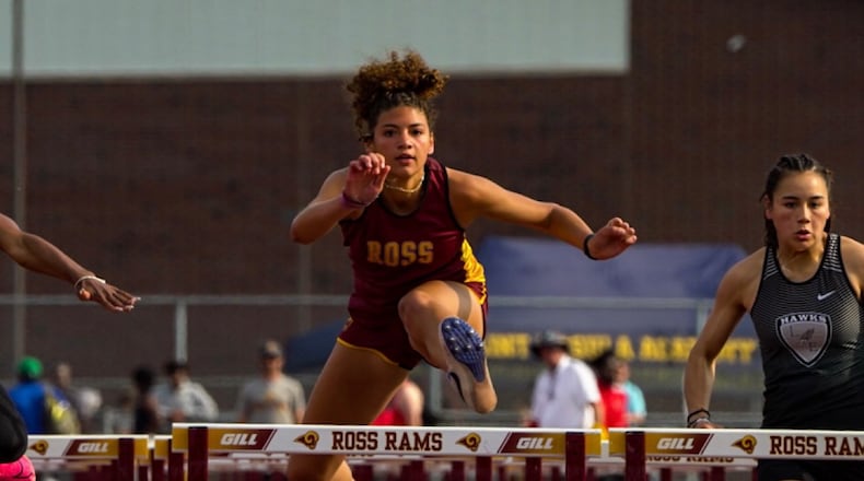 Ross High School junior Myah Boze will compete this weekend in the 100 and 300 hurdles at the state track and field championships in Columbus. Jack Ward/CONTRIBUTED