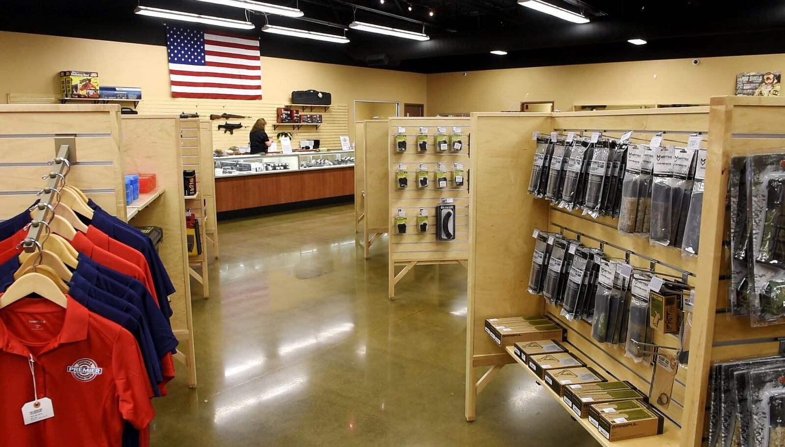 Premier Shooting and Training Center is now open on Premier Way in West Chester Twp. The facility has a retail store with guns , knives and accessories, two 10-lane shooting ranges, training rooms, lounge areas and a martial arts/workout area where self defense classes are offered. NICK GRAHAM/STAFF