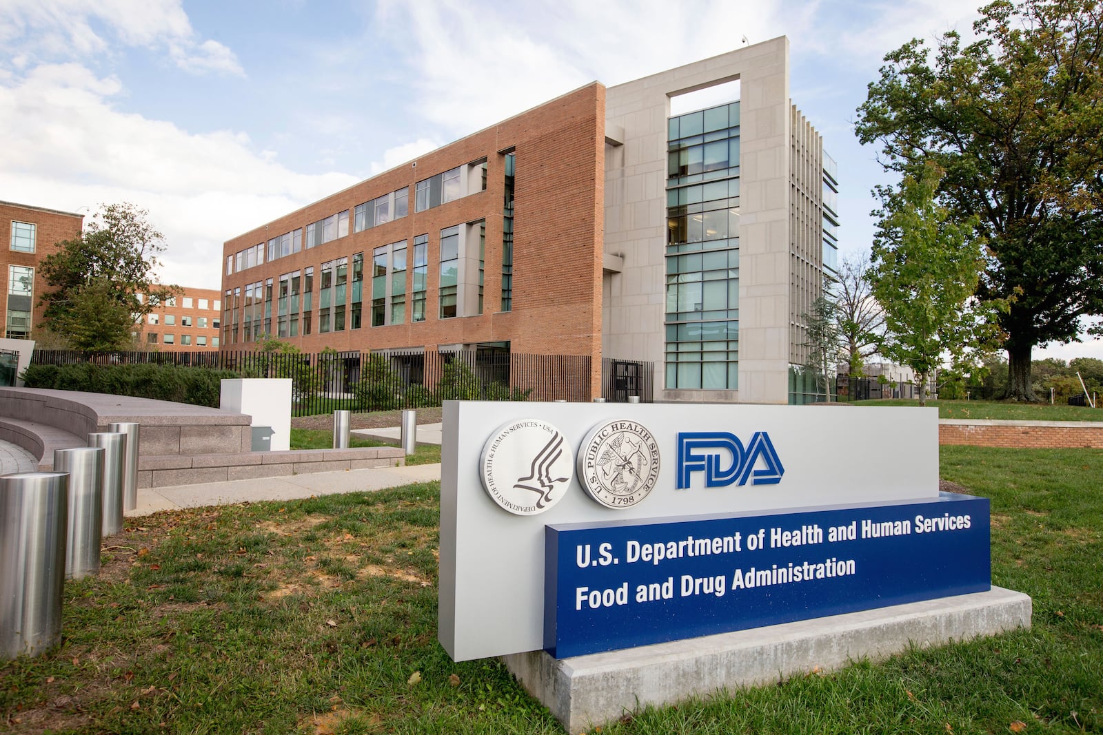 FILE - The U.S. Food and Drug Administration campus in Silver Spring, Md., is photographed, Oct. 14, 2015. (AP Photo/Andrew Harnik, File)