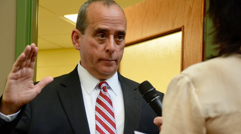 Retired Dayton assistant police chief Robert Chabali was hired Wednesday night as Fairfield Twp.’s new police chief. MICHAEL D. PITMAN/STAFF