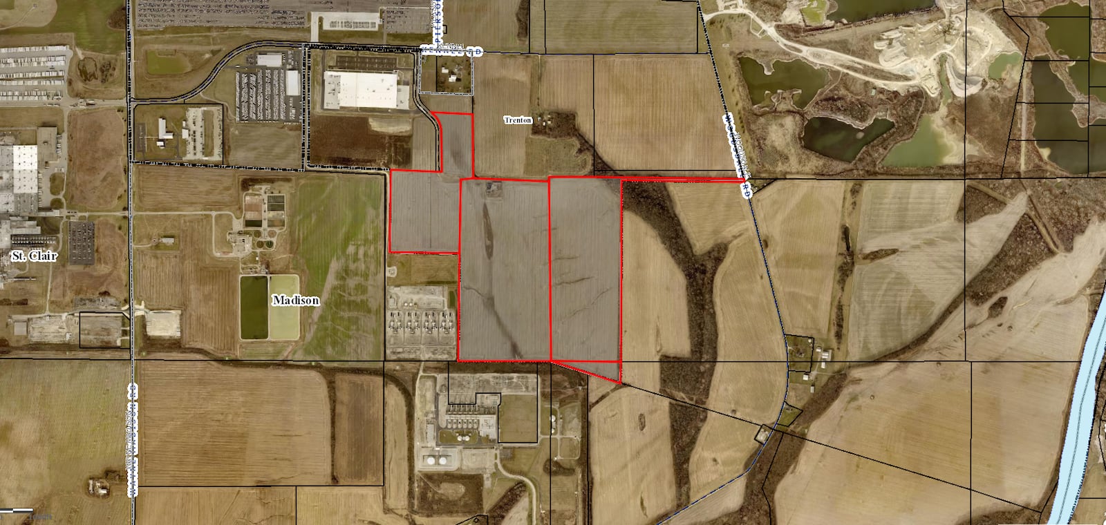 Four parcels totaling 141 acres were purchased by real-estate company Prologis from the city of Trenton for a planned 1 million-square-foot data center. BUTLER COUNTY AUDITOR'S SITE