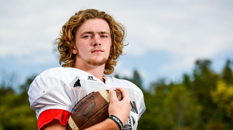 Franklin quarterback Braden White is one of two rotating quarterbacks for the unbeaten Wildcats this season. NICK GRAHAM/STAFF