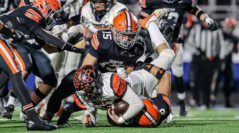 West Liberty-Salem lost to Ironton in the Division V state semifinals in Chillicothe on Nov. 29, 2024. Michael Cooper/CONTRIBUTED