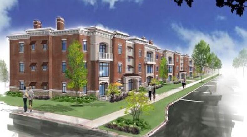 This was an vision of what an apartment complex could look like near Miami University Hamilton and Vora Technology Park. New designs are being created. PROVIDED