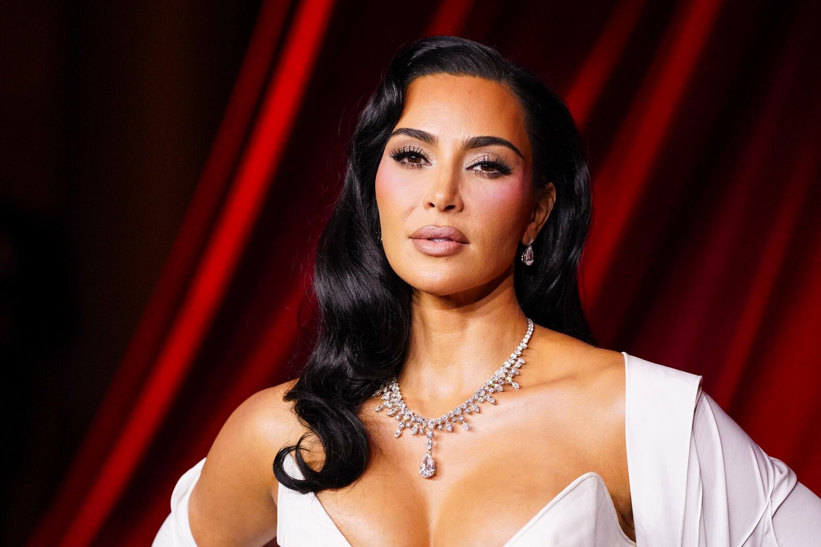 FILE - Kim Kardashian arrives at the fourth annual Academy Museum Gala on Saturday, Oct. 19, 2024, at the Academy Museum of Motion Pictures in Los Angeles. (Photo by Jordan Strauss/Invision/AP, File)