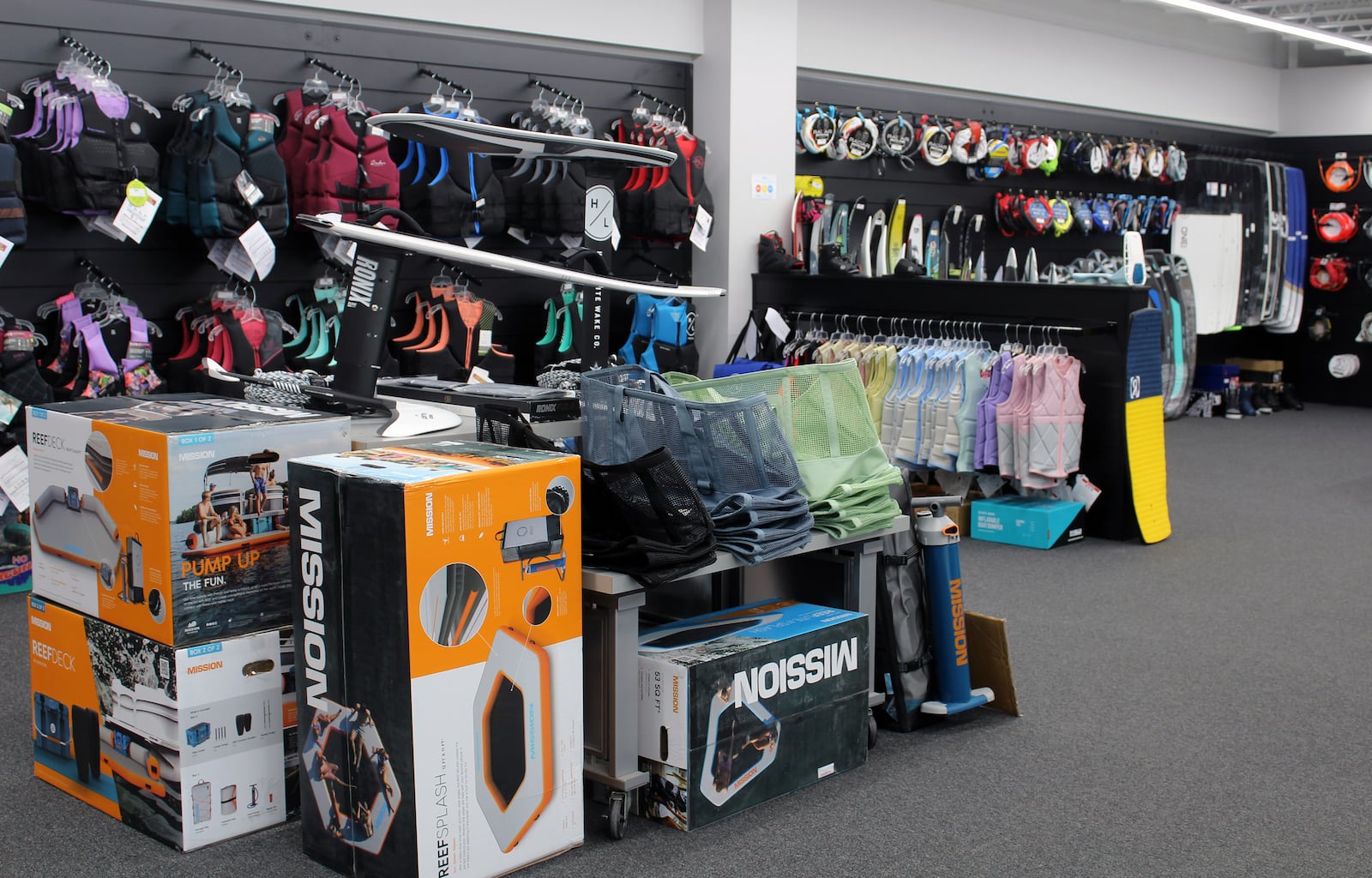 No Wake Marine has a pro shop with water sport and boating accessories, apparel, wake gear and other related merchandise. SUE KIESEWETTER/CONTRIBUTED