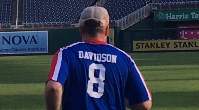 Congressman Warren Davidson takes the field.