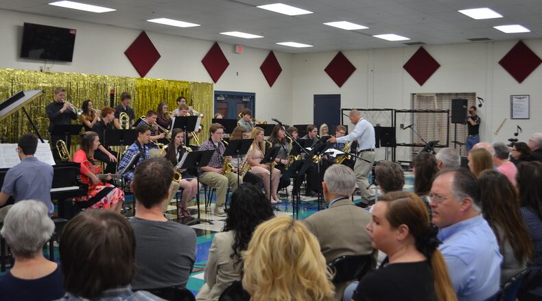 A scene from 2016’s Cool Jazz n’ Hotcakes fundraiser at Lakota East High School. CONTRIBUTED