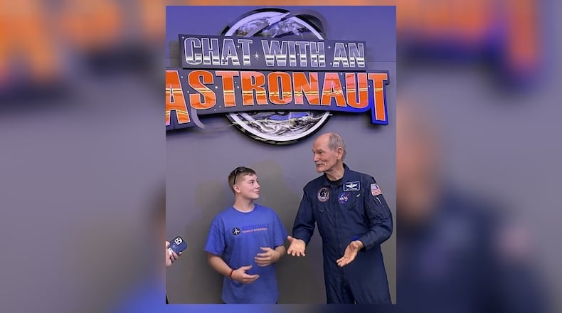 A Special Wish Foundation of SW Ohio has granted hundreds of wishes to local children who have been diagnosed with a life-threatening illness. Liam, who is from Middletown, is shown in a gravity chair on his wish trip to NASA. CONTRIBUTED