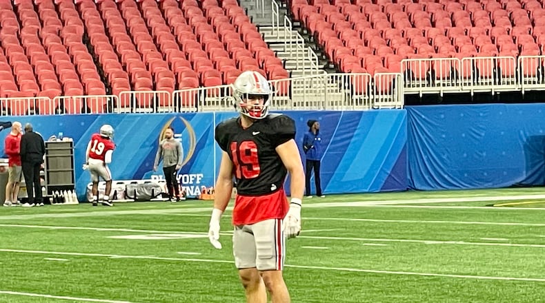 Zak Herbstreit Ohio State Buckeyes football Peach Bowl practice Dec. 28, 2022.