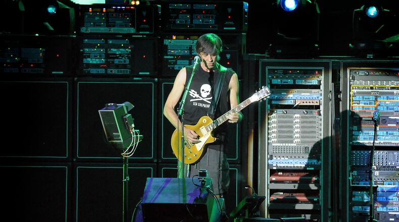 Tom Scholz, founder and leader of Boston, brings the band’s 40th anniversary tour to the Rose Music Center in Huber Heights for a sold-out concert tonight. KAMAL ASAR/CONTRIBUTED