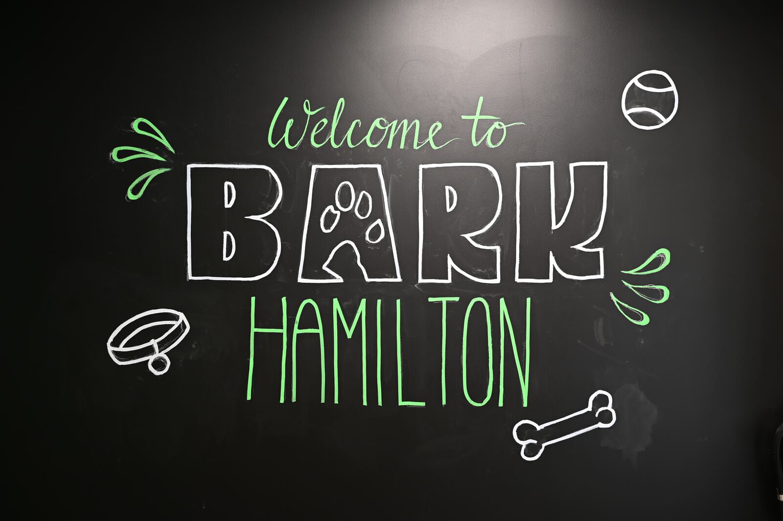 Bark Hamilton held a ribbon cutting on Wednesday, Sept. 18, 2024, to celebrate its grand opening at 136 N. Third St., Suite 107. The doggy daycare and boarding facility is open six days a week and all visits are by appointment. MICHAEL D. PITMAN/STAFF