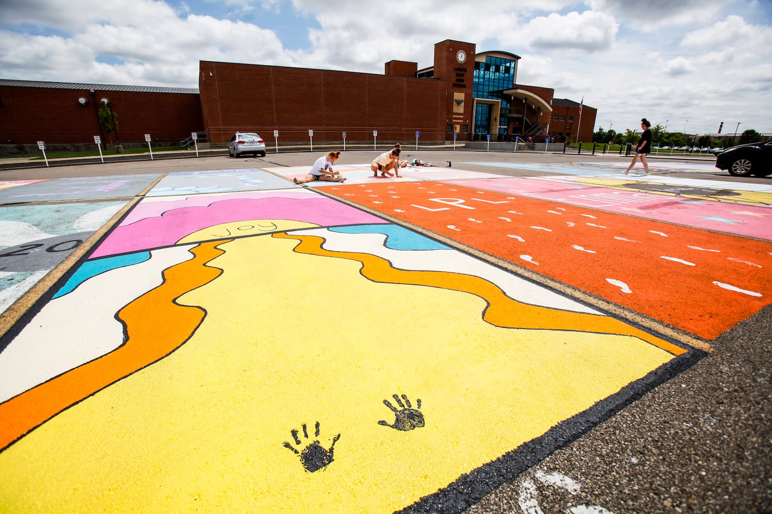 081220 Lakota East parking spot painting