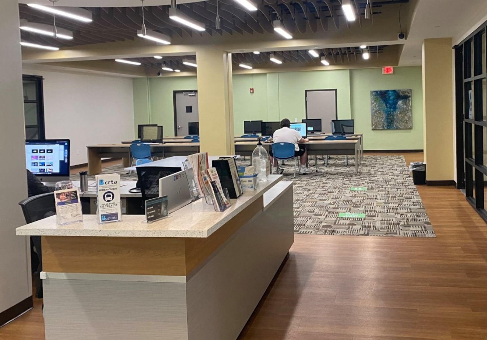 The Lane Libraries Community Technology Center on Court Street in Hamilton has space for using computers and being a creator. CONTRIBUTED