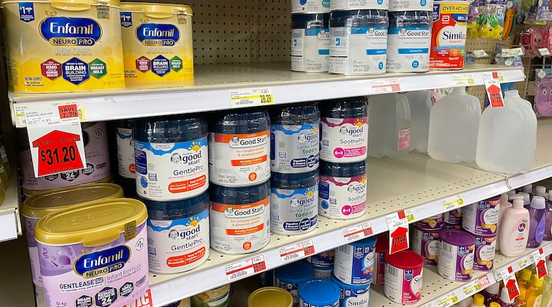 Groceryland on South Limestone Street in Springfield has formula Wednesday, May 11, 2022 but management said they're selling it fast. BILL LACKEY/STAFF