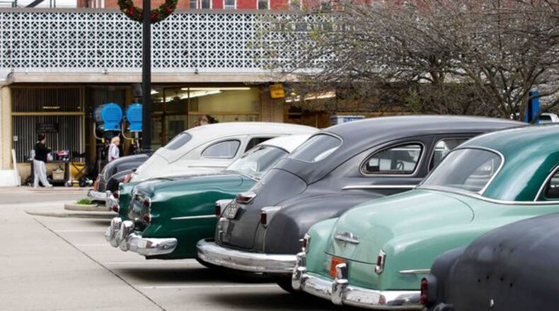 Hollywood crews set the stage for a 1950s Philadelphia diner scene being filmed at Kostas Restaurant in Hamilton on Monday for the movie “Carol.” The movie stars Academy Award winning actress Cate Blanchett and Rooney Mara, the star of “The Girl With The Dragon Tattoo.”