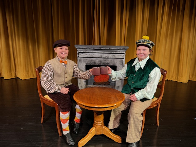 Performing Arts Academy will bring four performances of “A Year with Frog and Toad, Kids” to the stage in Middletown. The show will open Friday, March 22. Pictured, from left are: Zayleigh Moore playing Toad and Tallula Patterson as Frog. CONTRIBUTED