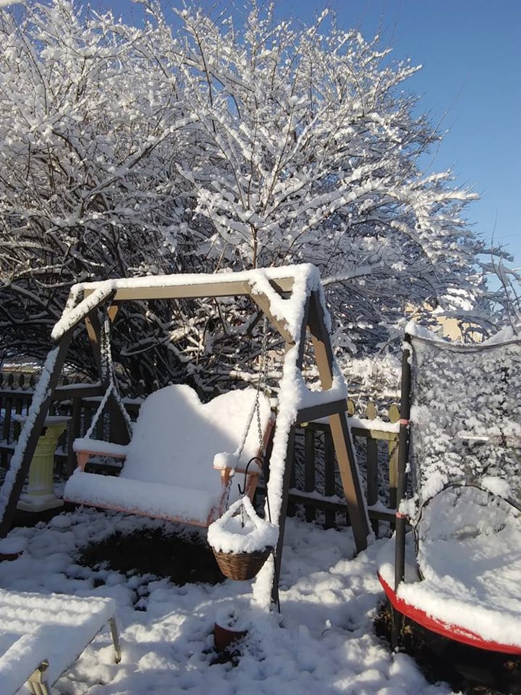 PHOTOS: Miami Valley gets a coating of snow  in April (User-submitted photo)