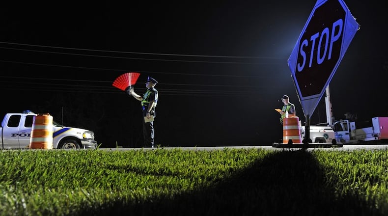 One person was arrested and charged with OVI after a checkpoint July 7 in Fairfield. STAFF FILE PHOTO