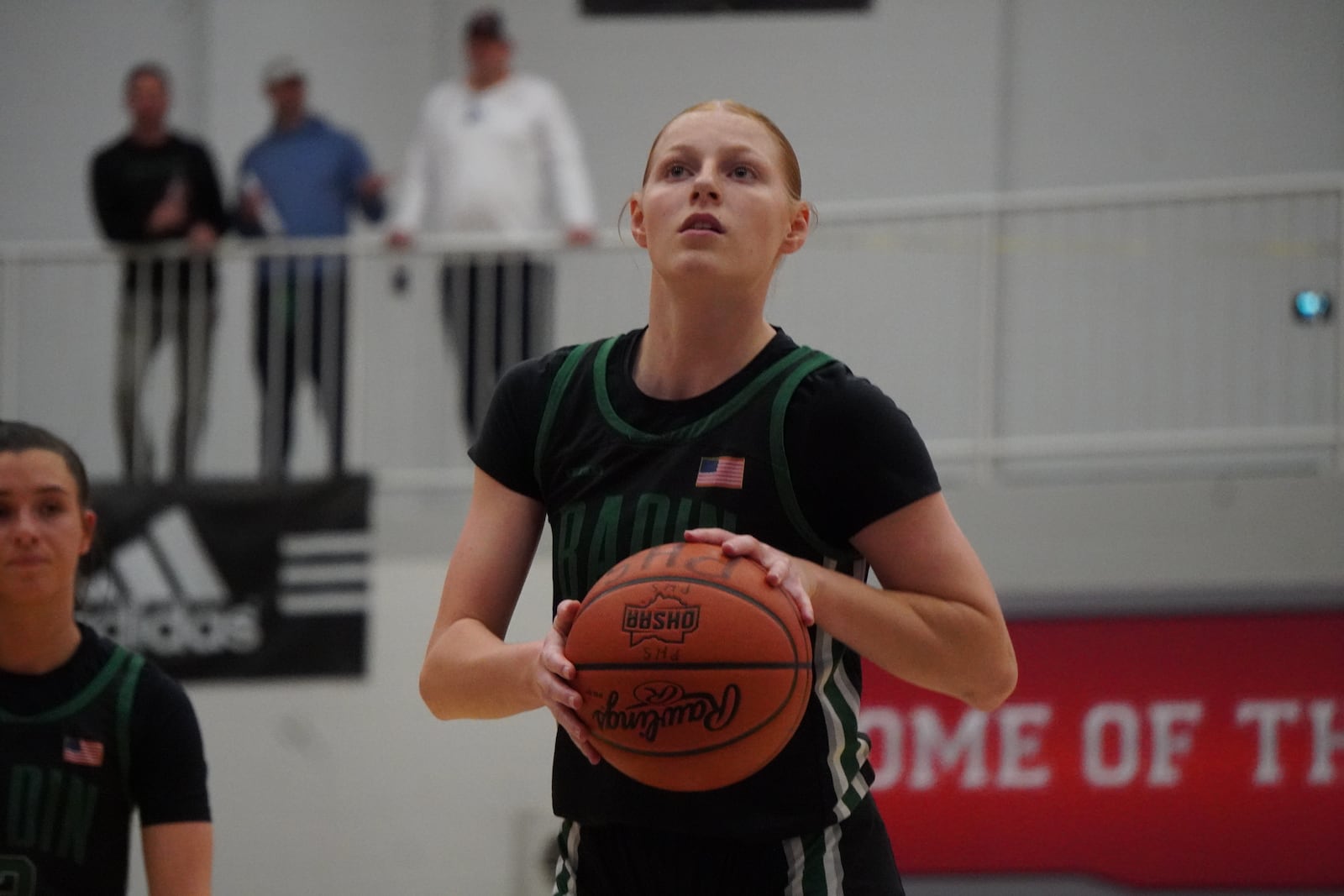 Badin's Addi Marshall prepares to put up a free throw against Talawanda during a Division III district semifinal game on Wednesday night at Princeton. CHRIS VOGT / CONTRIBUTED