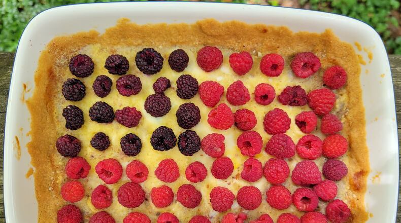 A patriotic dessert with local red and black raspberries is the ultimate summertime treat. CONTRIBUTED/JIM RUBENSTEIN