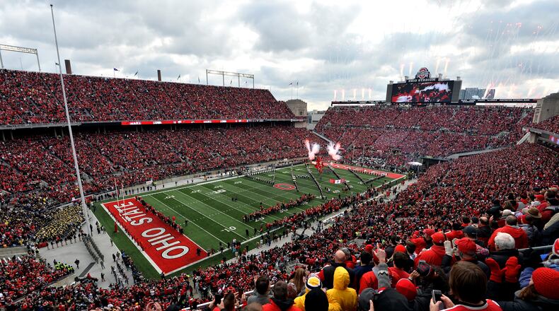 COLUMBUS, OH - NOVEMBER 26: A general view of Ohio Stadium prior to the game between the Michigan Wolverines and Ohio State Buckeyes on November 26, 2016 in Columbus, Ohio. (Photo by Jamie Sabau/Getty Images)
