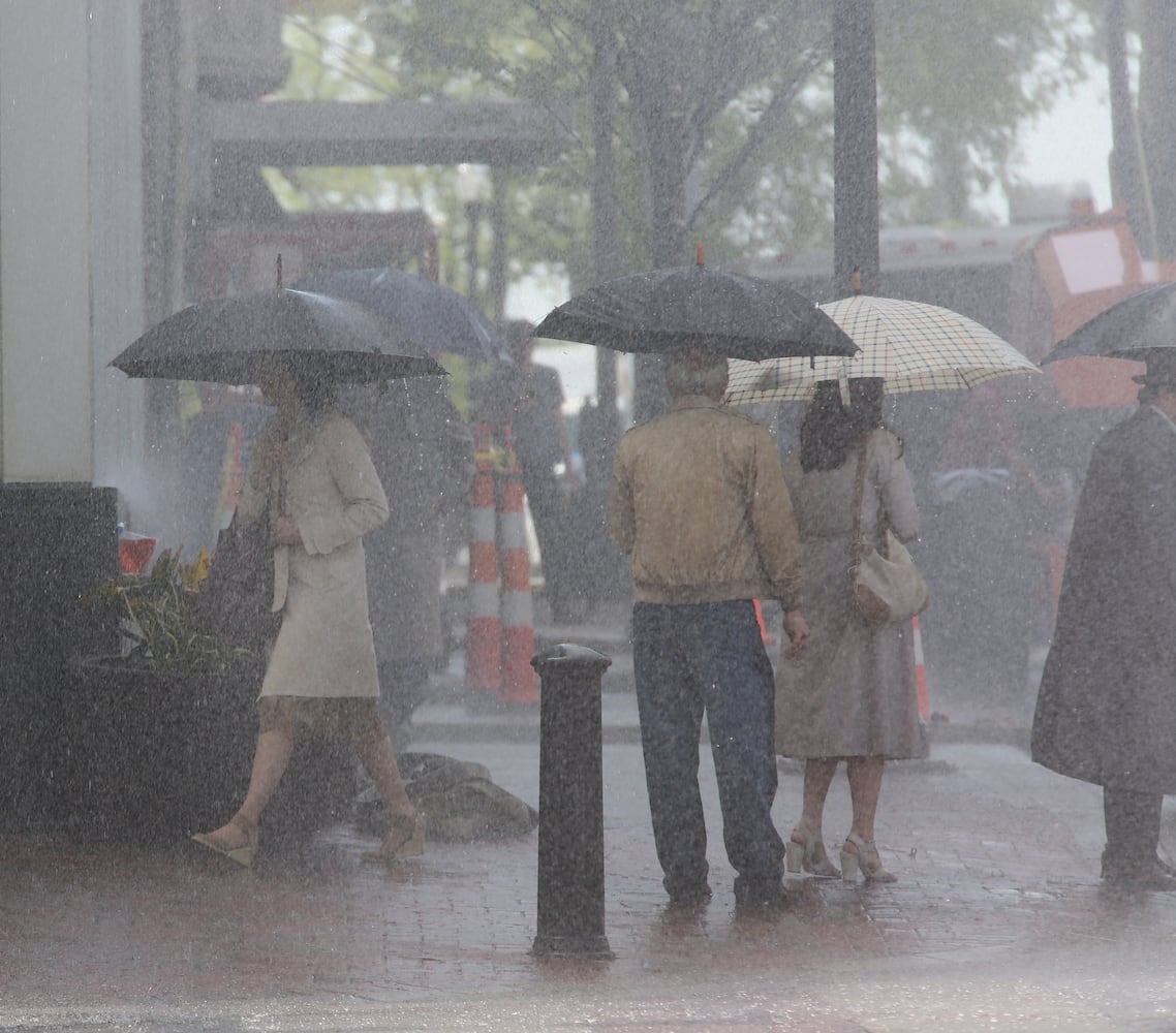 It’s raining in Hamilton?! Yes, but just for a movie