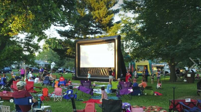The Highland Park neighborhood had a movie night in June, along with fun time for children, using a micro-grant from Hamilton’s 17Strong program. PROVIDED