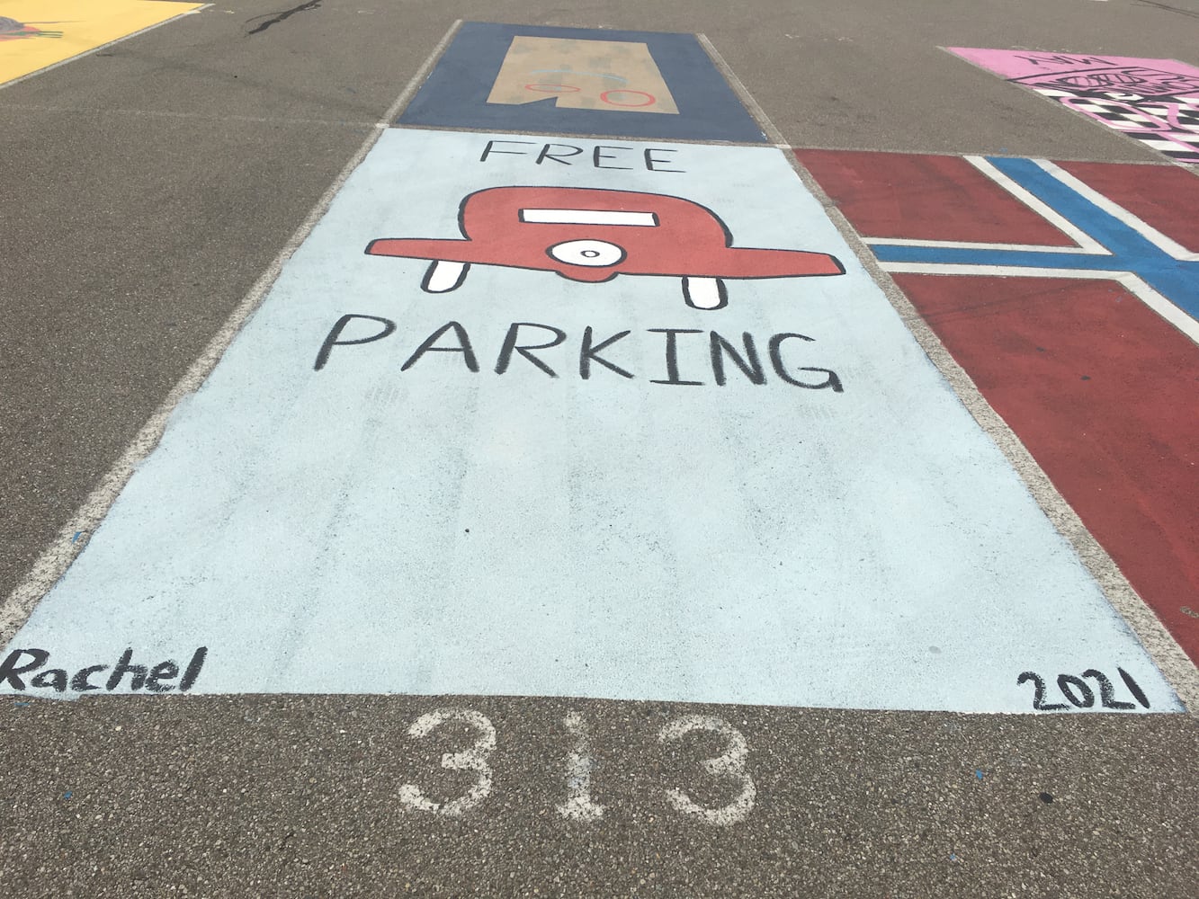 Lakota West High School parking lot spaces