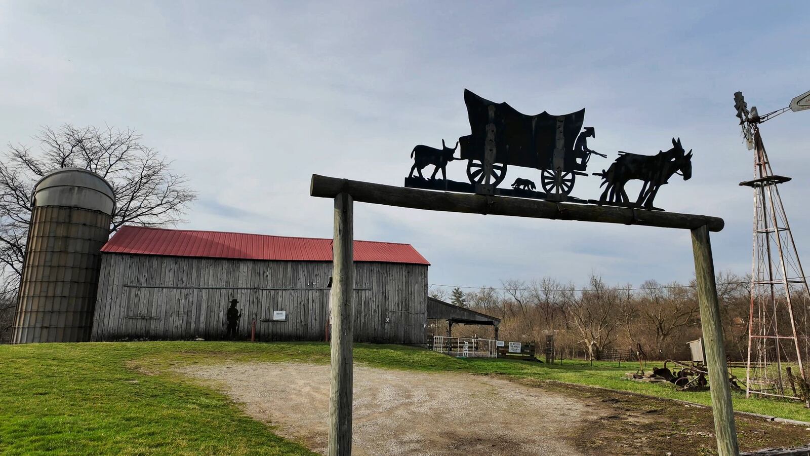 The Thomin family is donating almost 5 acres at 4231 Princeton Road to Liberty Township. It has a log cabin from 1830s, a barn, and milk house. NICK GRAHAM/STAFF