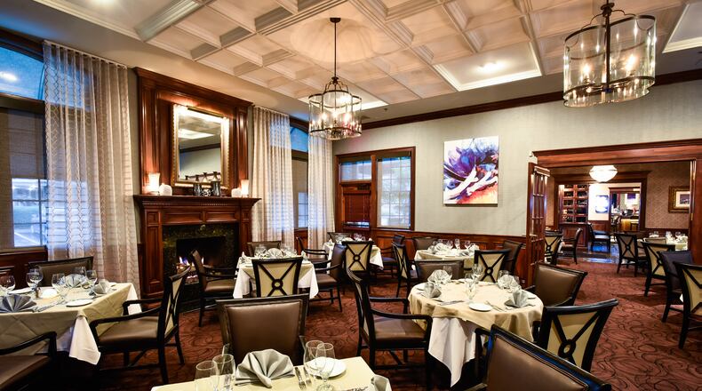 Jag’s Steak and Seafood in West Chester Township has finished a remodel that includes some new food dishes and a complete refresh of the interior. This is the renovated Dining room. NICK GRAHAM/STAFF