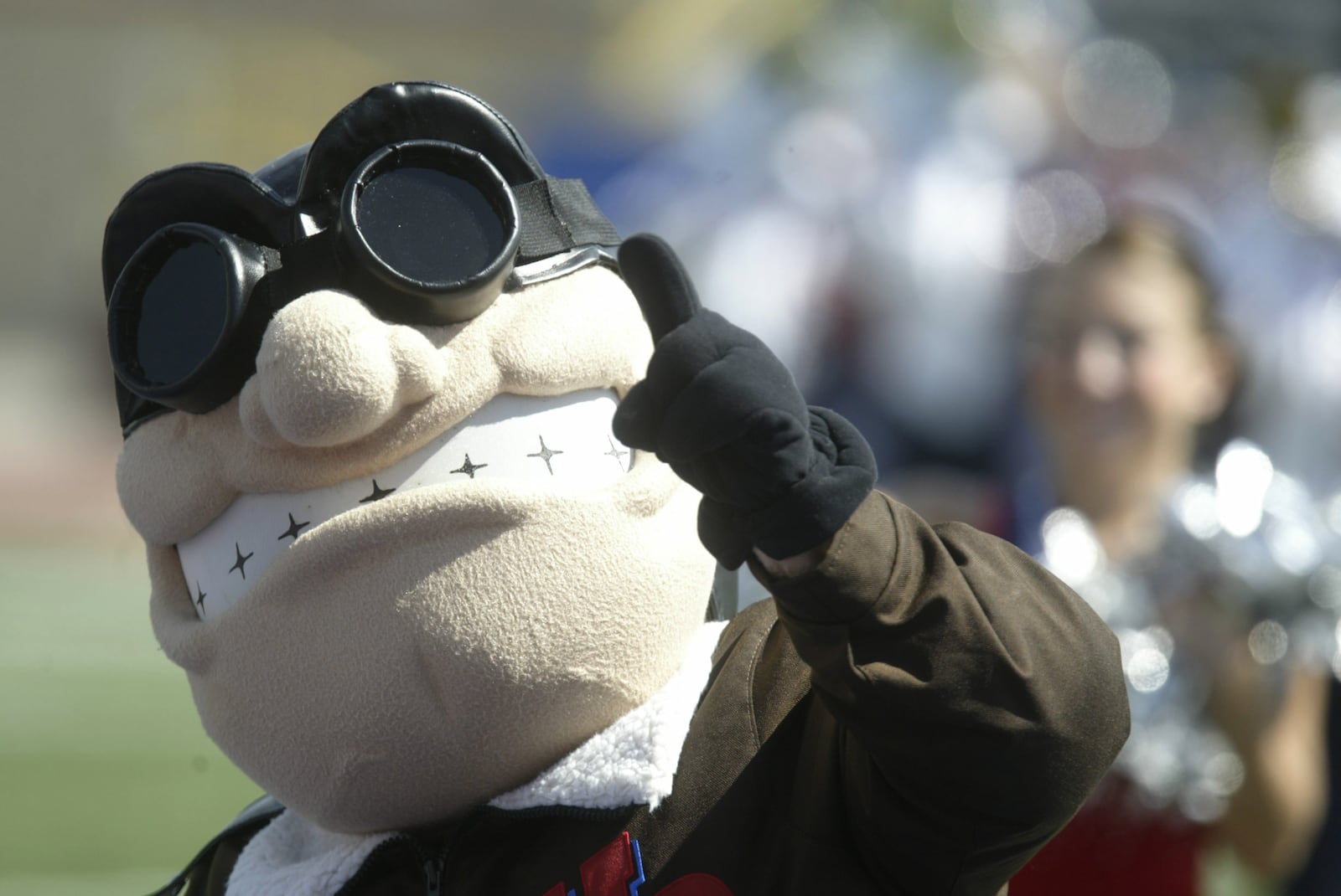 Rudy Flyer pumps pumps up the crowd for the kickoff of the 2009 football campaign against Urbana University on Saturday, Sept. 12, at Welcome Stadium in Dayton. Photo by Chris Stewart