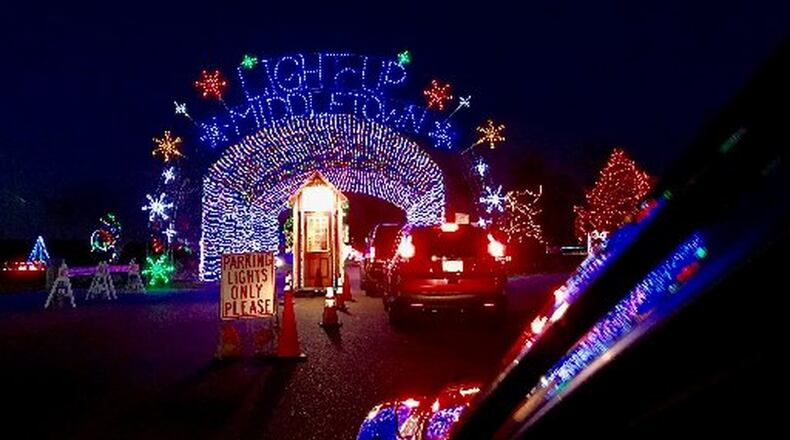 Light Up Middletown, a drive-through holiday lights display, opens Thanksgiving night and runs through Dec. 31.
