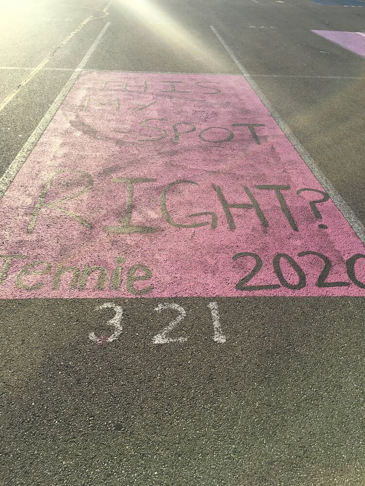 Lakota West senior parking spaces