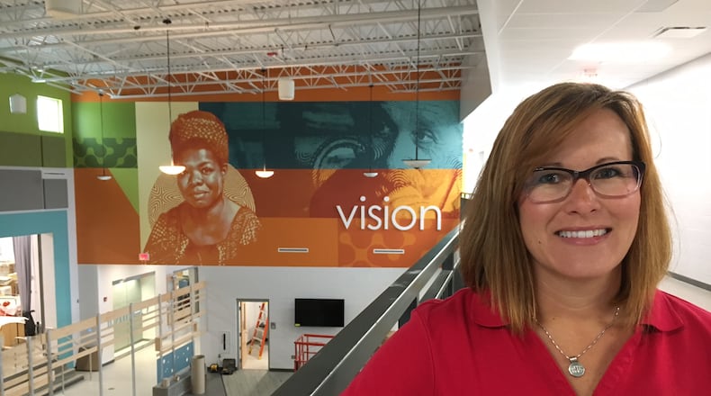 The new Central Elementary replaces the oldest school in the Fairfield district. The former Central Elementary opened in 1929 and was demolished this summer and converted into a parking lot for the new school. GREG LYNCH/STAFF